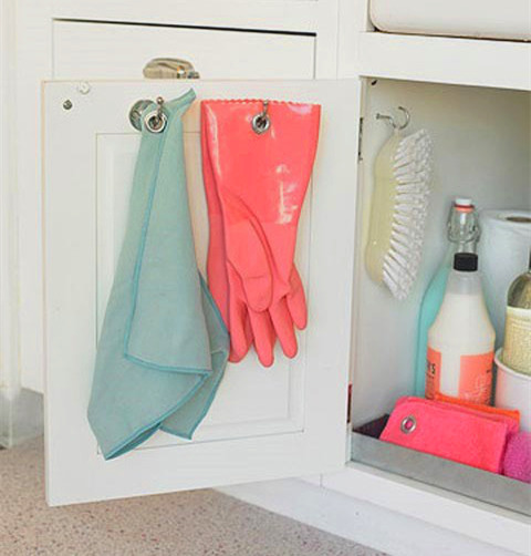 Хранение полотенец и тряпок на кухне фото